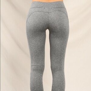 Ambiance Active Super Comfortable Gray Sliver Yoga Exercise Leggings